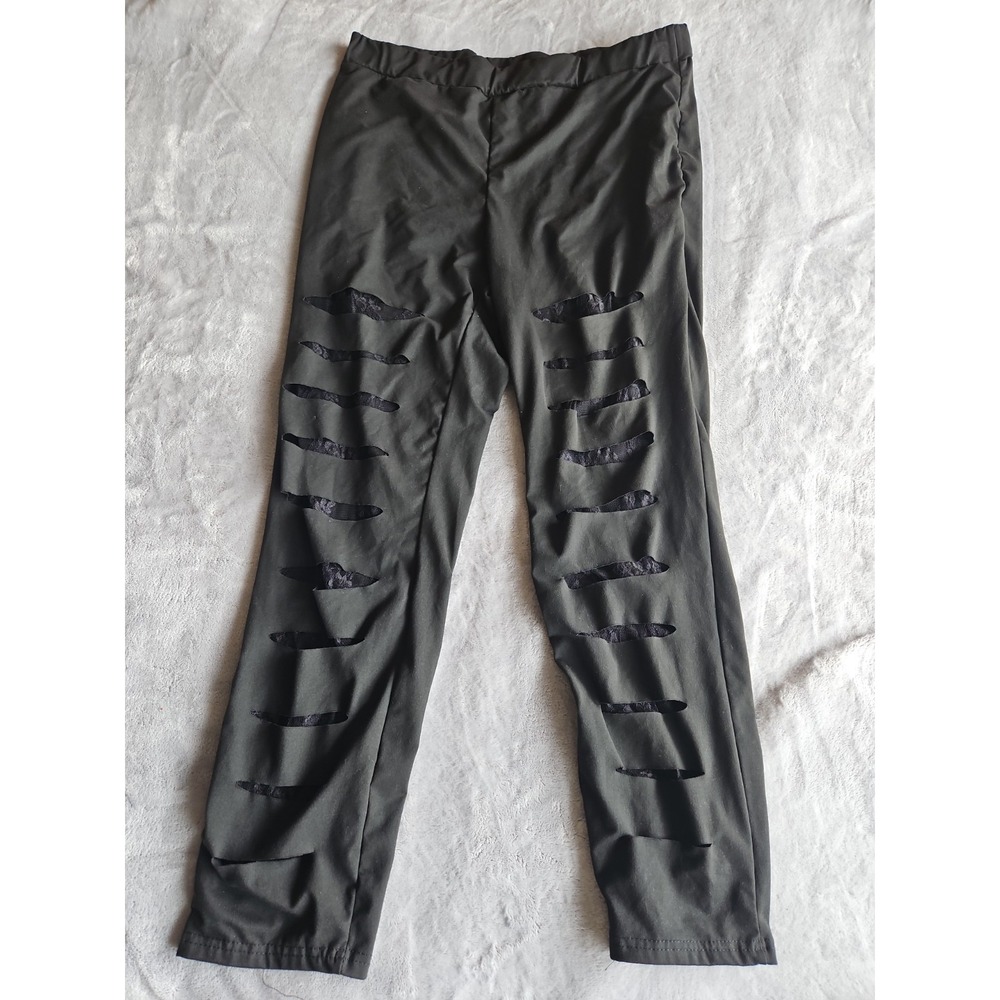 SHEIN CURVE Women's Leggings‎ Black Size 2XL